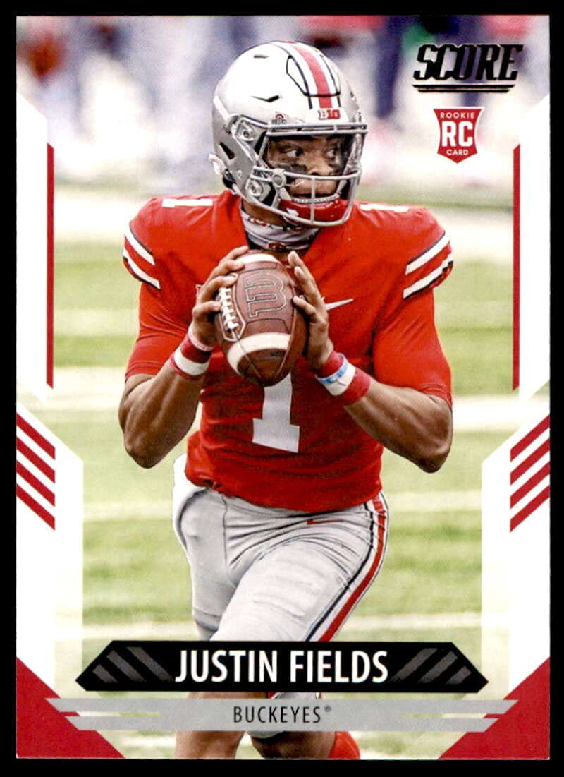 Amazon.com: 2021 Score #302 Justin Fields RC Rookie Ohio State